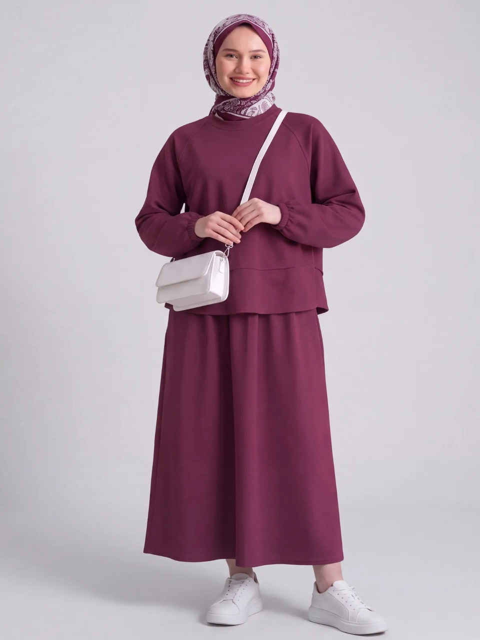 MODAL ETEKLİ TAKIM — BORDO